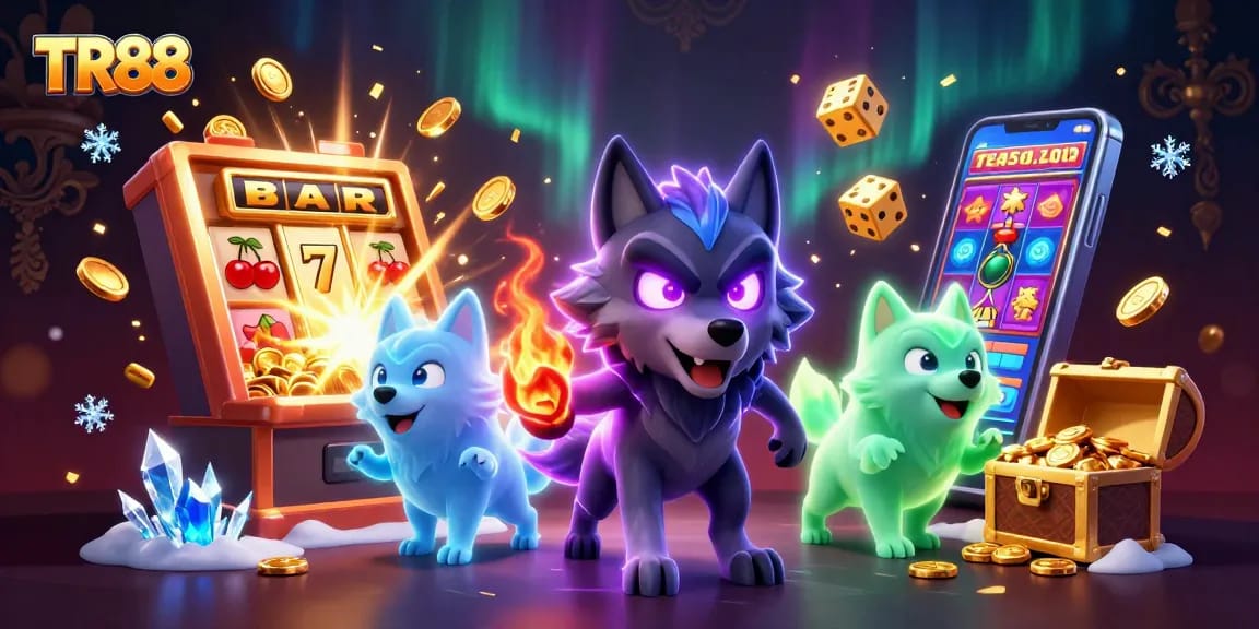 Engage in thrilling gameplay with TR88's dynamic slot machine and ghostly companions.