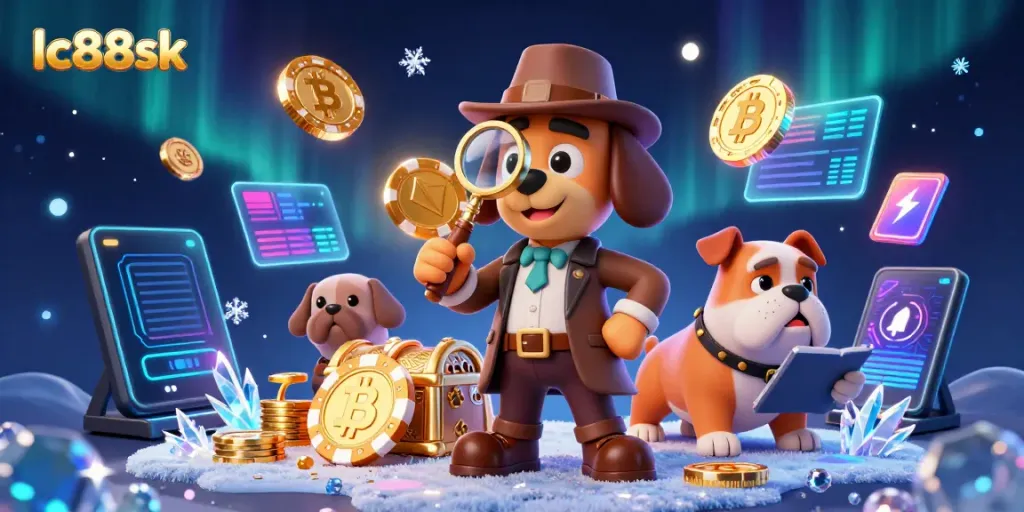 Engage with lc88sk by uncovering treasure in this vibrant 3D casino adventure scene.