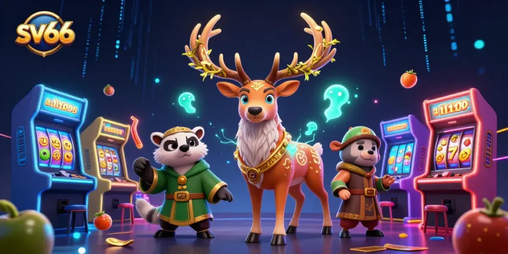 Experience the vibrant world of sv66 with a magical 3D illustration showcasing thrilling casino elements.