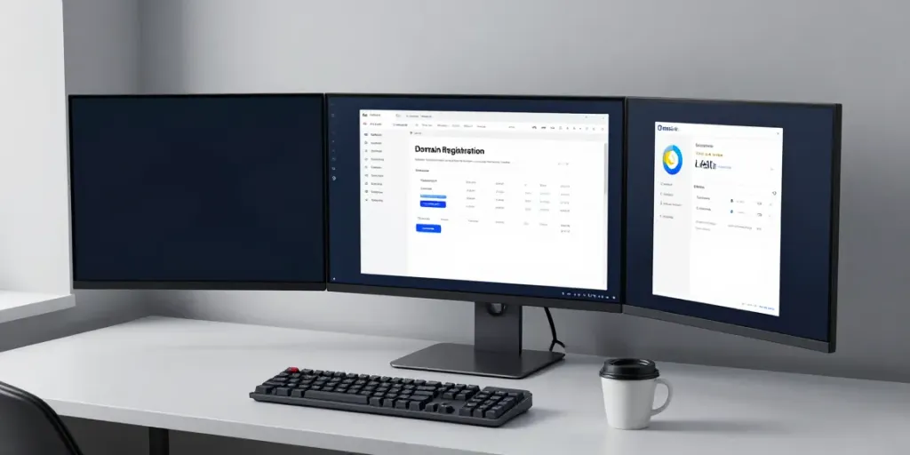 Affordable .co.uk domain registration interface on a developer's screen, emphasizing software development features.