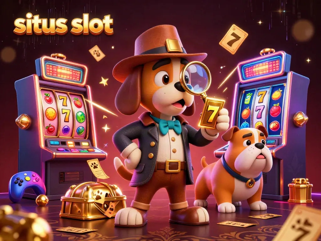 Join the thrilling adventure of situs slot with a detective dog exploring jackpot slots.