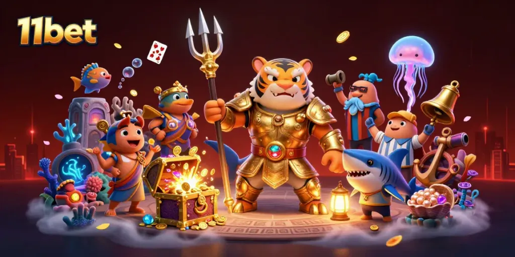 Experience thrilling games and wins at 11bet with dynamic underwater casino action.