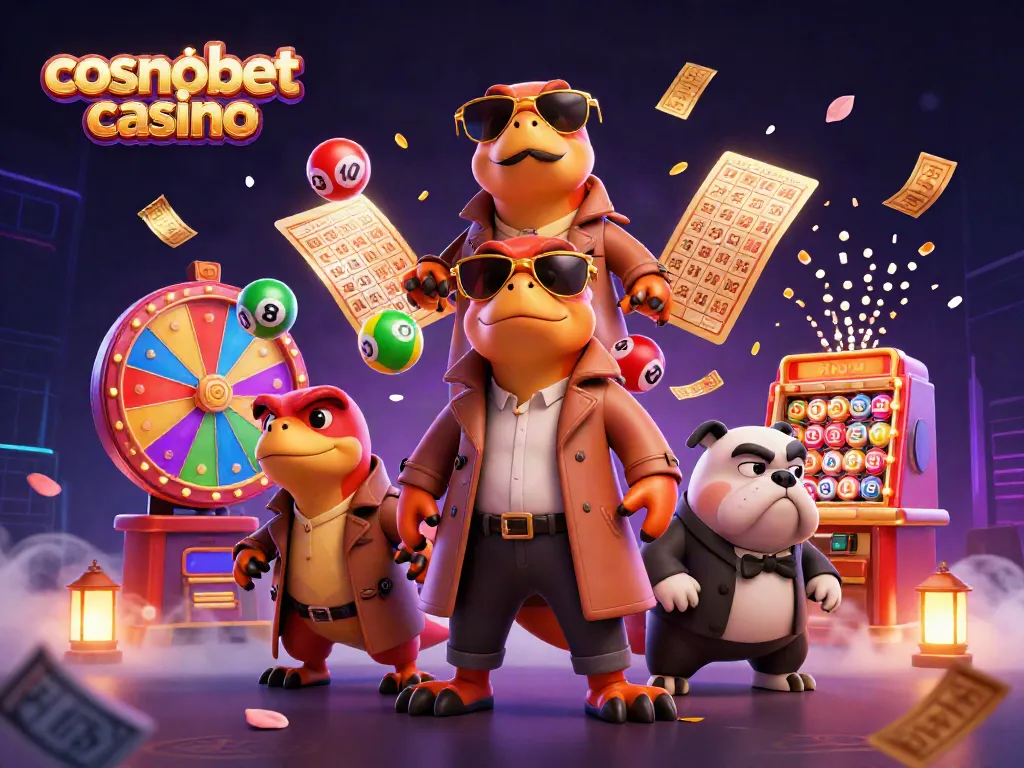 Experience winning at cosmobet casino with playful raptors in a whimsical VIP setting.