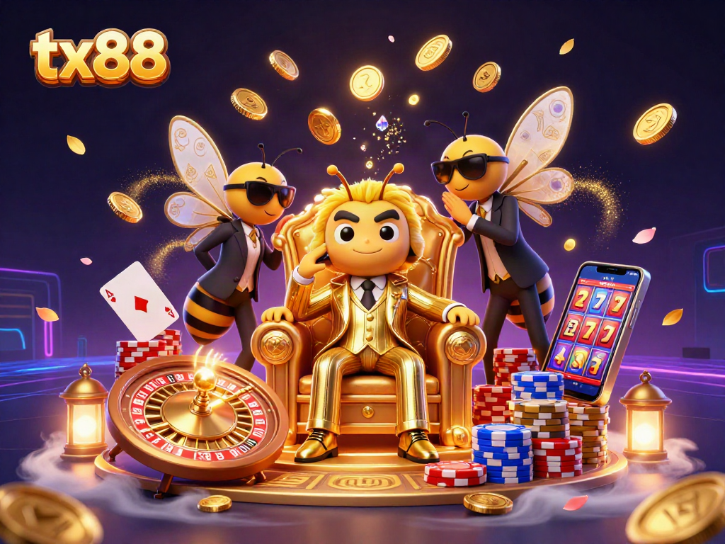 Experience the thrill of tx88 as the bumblebee mob boss navigates a casino world full of luck and fortune.