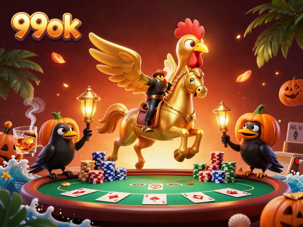Engage in 99ok's thrilling casino atmosphere with vibrant characters and dynamic gaming elements.