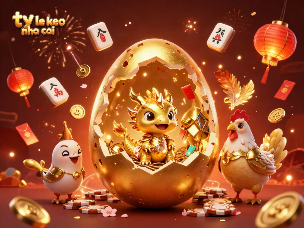 Engaging visual featuring ty le keo nha cai with a golden dragon and festive casino elements.