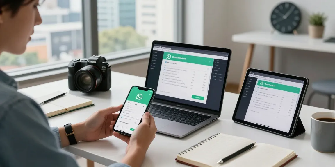 WhatsApp下載 setup in a modern tech workspace showcasing seamless communication tools and a vibrant atmosphere.